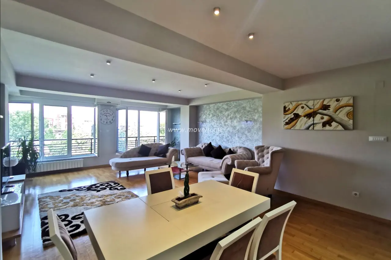 3-bedroom apartment, 110 m², for rent in Centar, Skopje