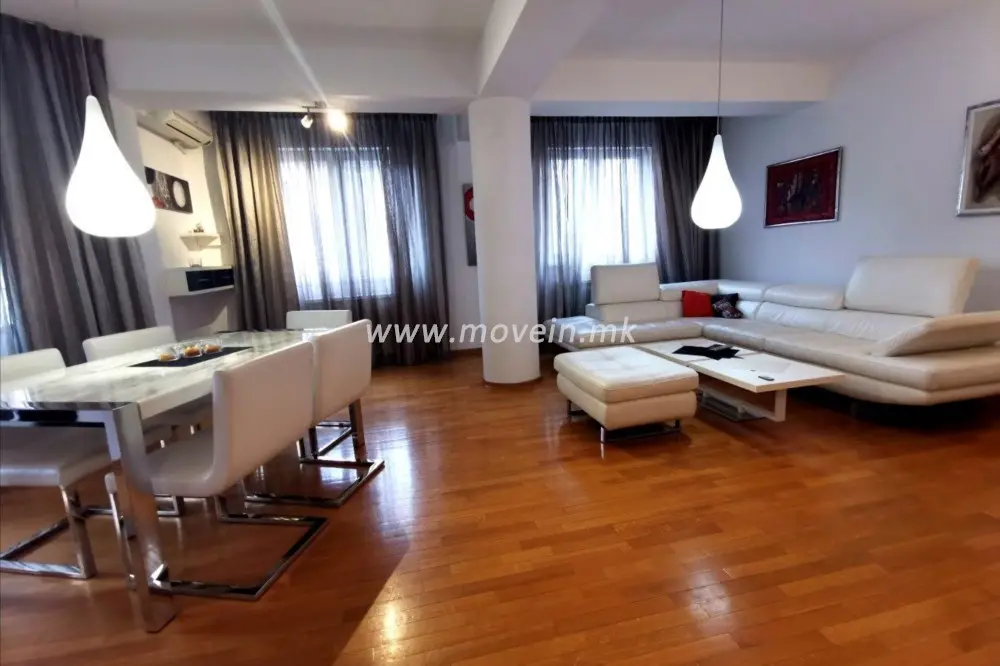 Стан со 2 спални соби, 92 м², под кирија во Центар, Скопје
