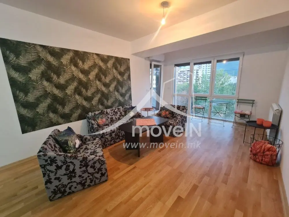 Стан со 1 спална соба, 52 м², под кирија во Карпош 3, Скопје