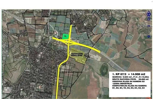 Плац 15000м2 на обиколница