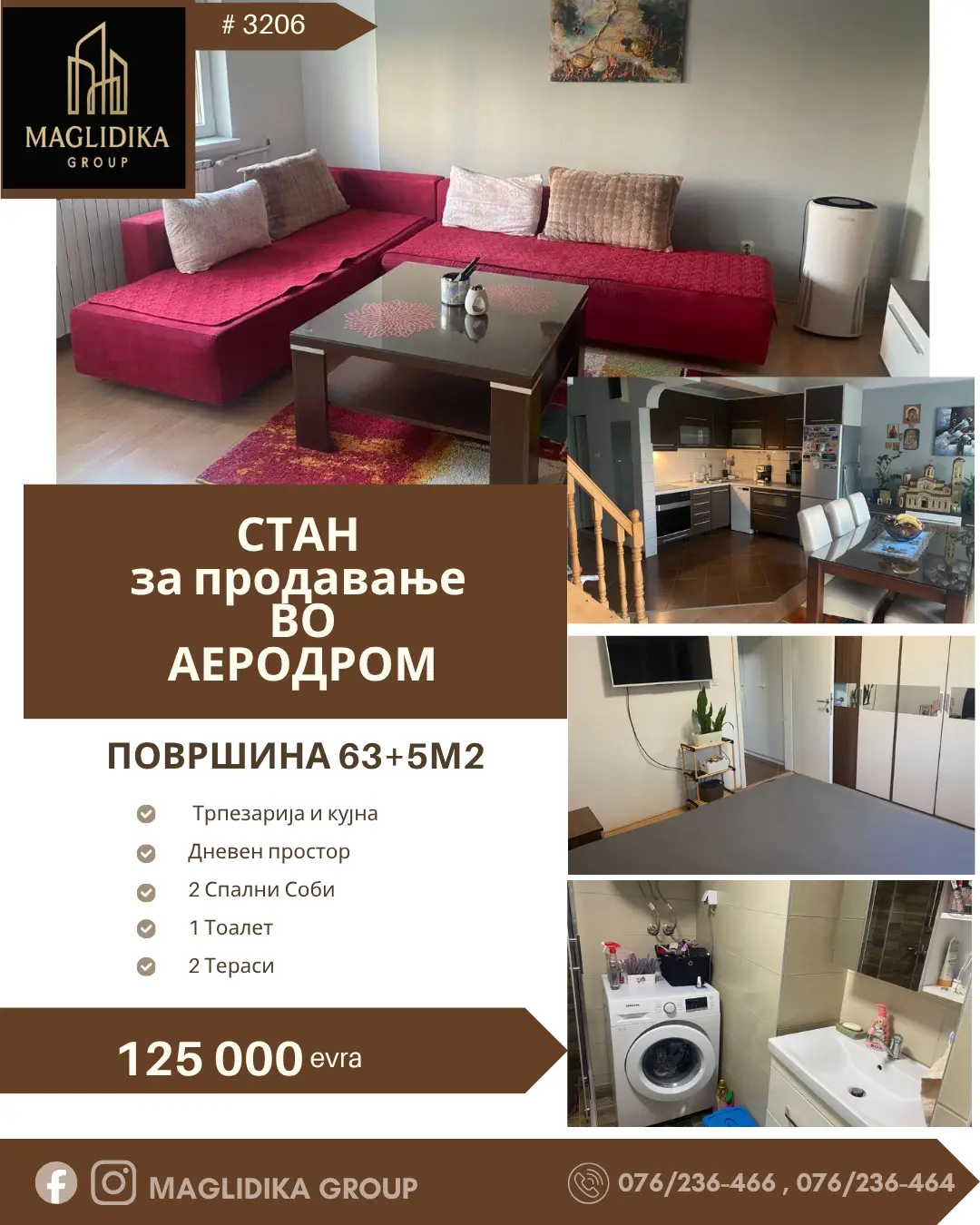 Се продава комплетно реновиран стан во Аеродром – Кај Бисер