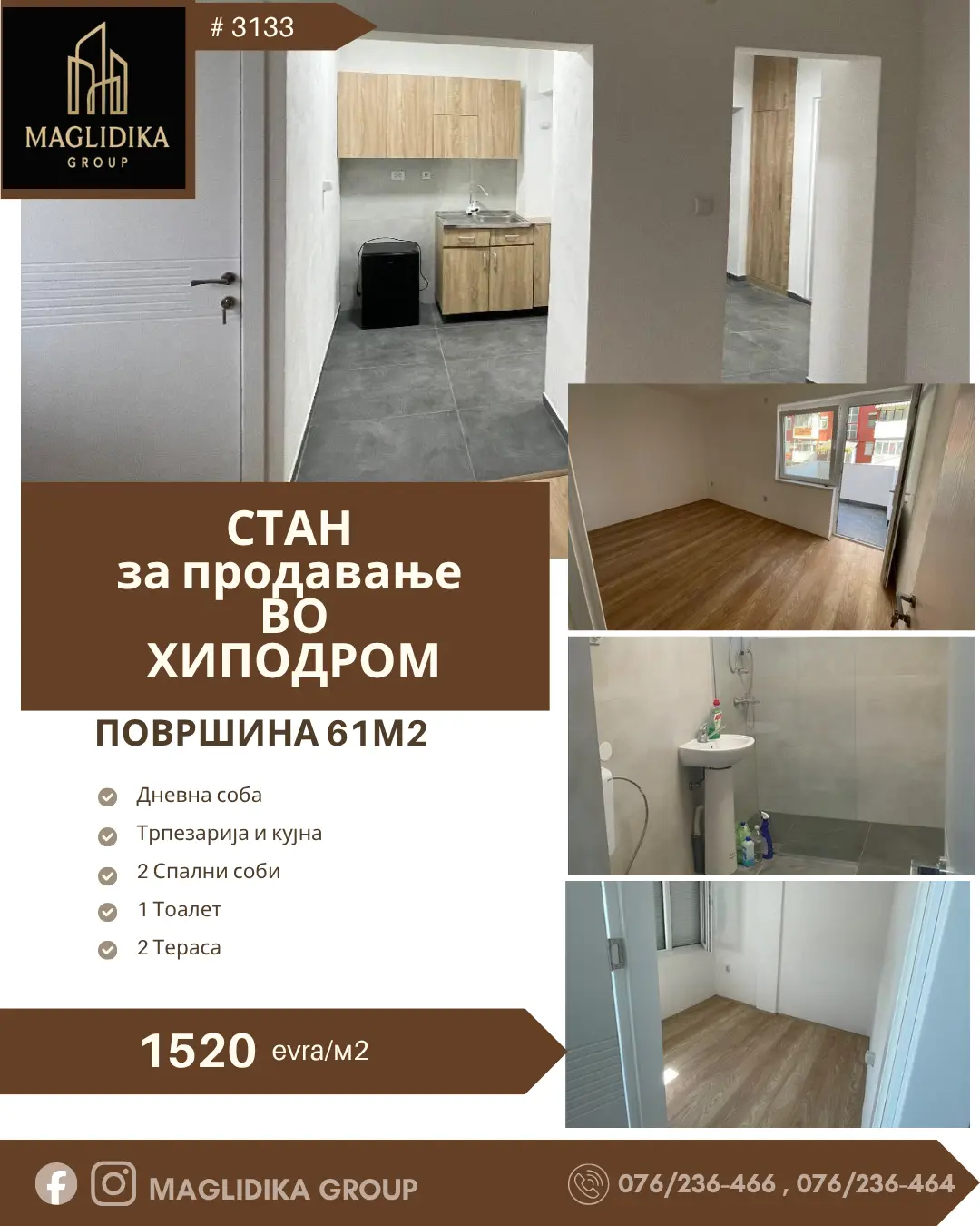 Fully renovated apartment for sale in Hipodrom